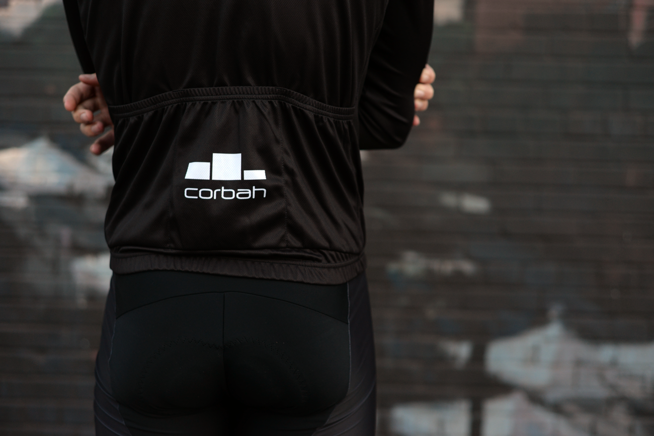 Tuxedo Long Sleeve Cycling Jersey corbah