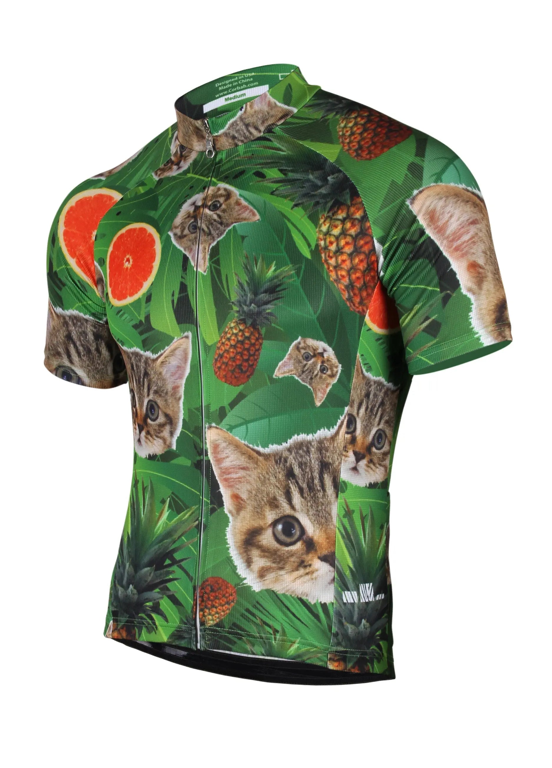 Kitty Pineapple Short Sleeve Cycling Jersey corbah