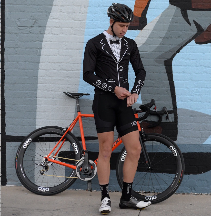 Tuxedo Long Sleeve Cycling Jersey corbah