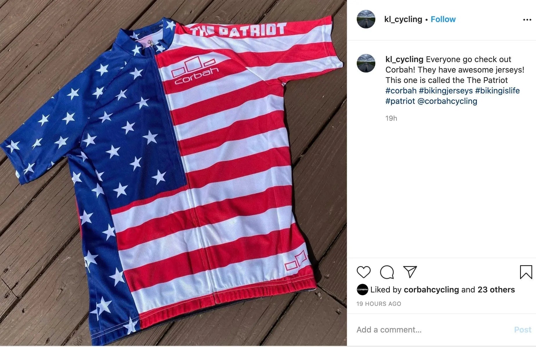 The Patriot American Flag Cycling Jersey corbah