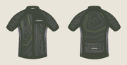 The Contour jersey artwork, front and back side by side on a chalk background.