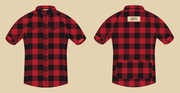 The Lumberjack jersey artwork, front and back side by side on a tan background.