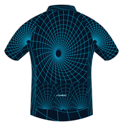 Back artwork of the Wormhole jersey: a central wireframe funnel above three pocket fields.