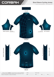 Wormhole jersey proof sheet showing every panel: front, back, sleeves, side panels and collar.