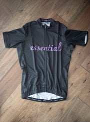 Essential Grey and Purple Short Sleeve Cycling Jersey corbah