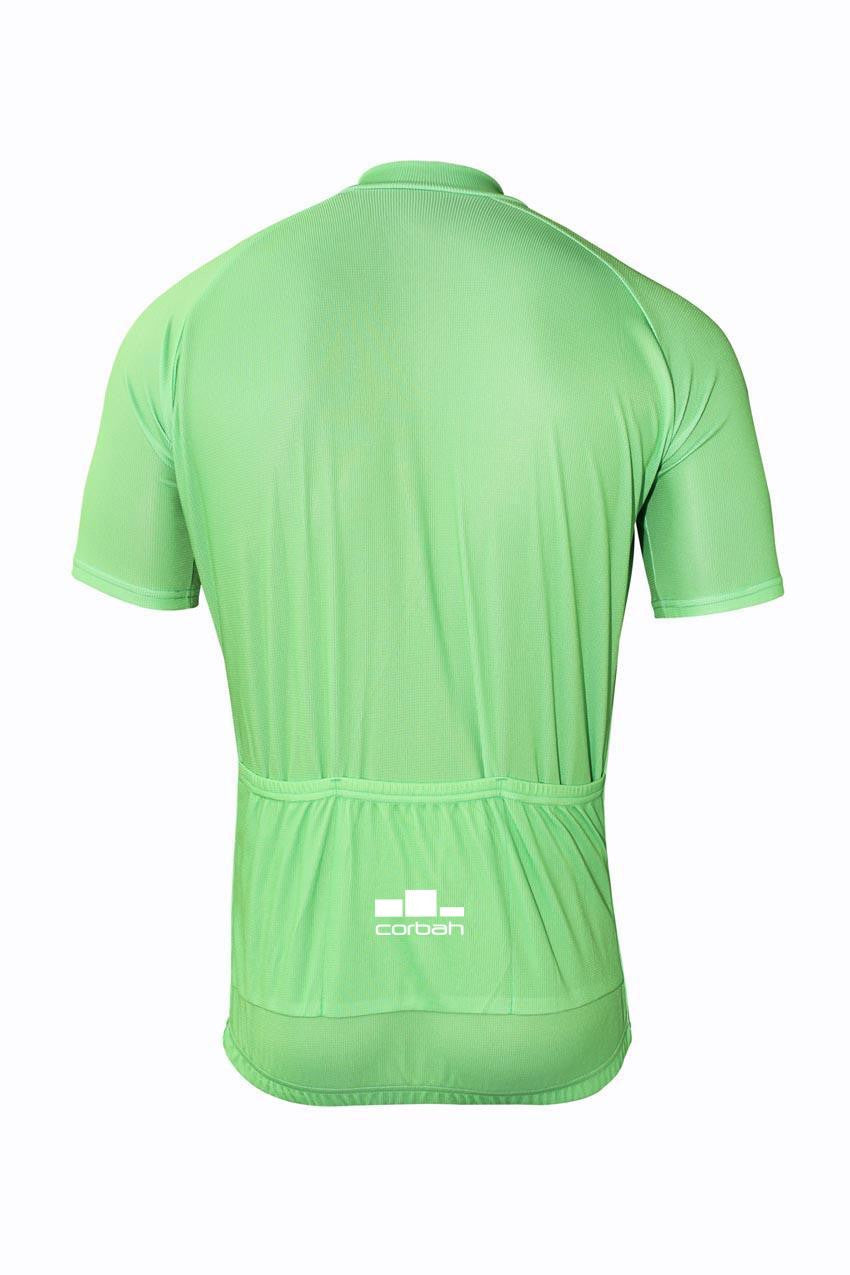 Corbah Solid Green Cycling Jersey
